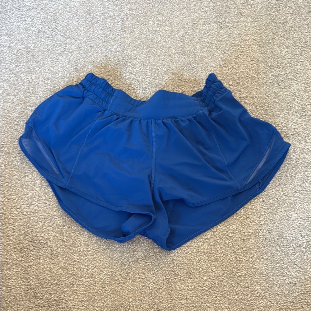 LULULEMON BRIGHT BLUE HOTTY HOT SHORTS
